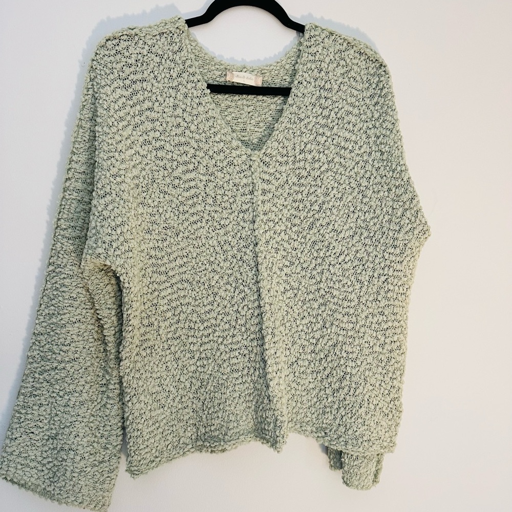 Altar’d state light green sweater with flared arm sleeves